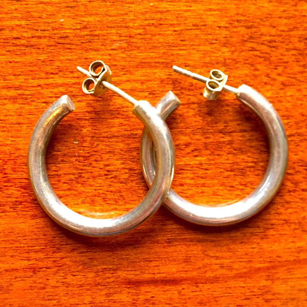 .925 Sterling Silver Hoop Earrings